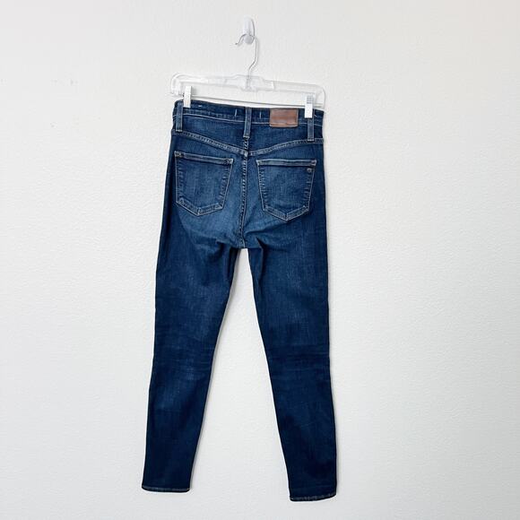 [Madewell] Dark Hayes Wash 10" High Rise Skinny Jeans Stretch Denim Size 26 - Picture 3 of 11